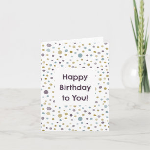 Janet Confetti Watercolor Dots Birthday Card