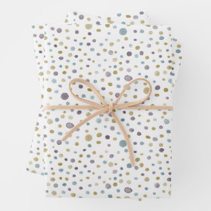 Janet Confetti Watercolor Dots Wrapping Paper