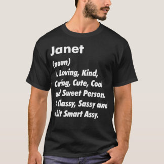 Janet Definition Personalised Funny Birthday Gift  T-Shirt
