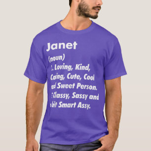 Janet Definition Personalized Funny Birthday Gift  T-Shirt
