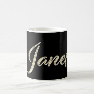 Janet white Handwriting Tasse Kaffeetasse Coffee Mug
