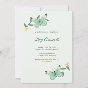 Janetta Forester Butterfly Baby Shower Invitation
