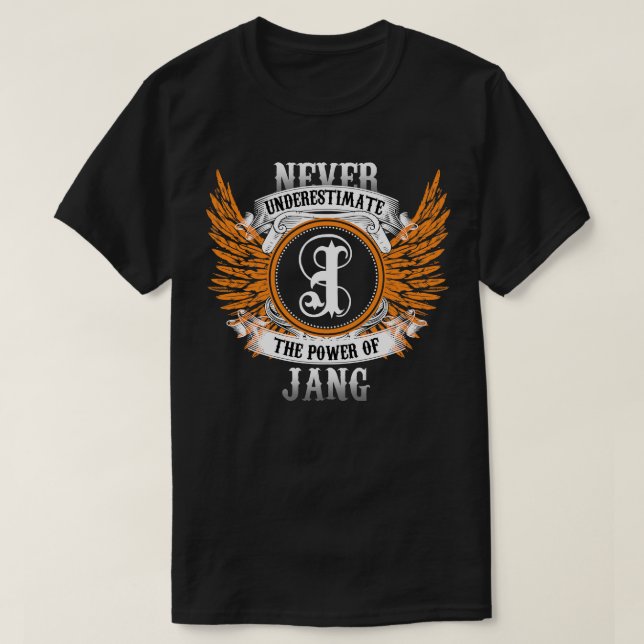 Jang Name Shirt Never Underestimate The Power Of J (Design Front)