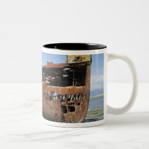 Janie Seddon Shipwreck, Motueka, Nelson Two-Tone Coffee Mug