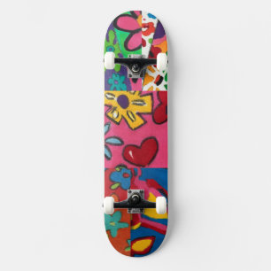Janina's Floral Patchwork Skateboard