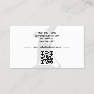 Janitor Housekeeping Cleaning Service qr code Business Card