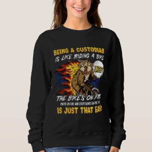 Janitor school custodian school janitor funny cust sweatshirt