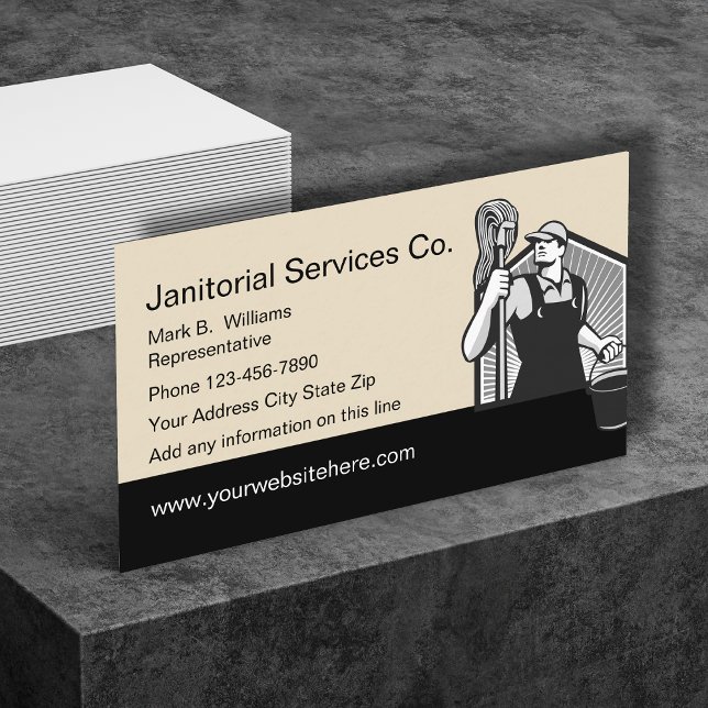 Janitorial Services Design Business Card (Creator Uploaded)