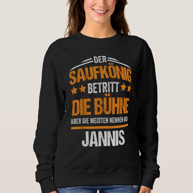 Jannis Saufkönig Beer Mallorca Personal Sports Sweatshirt (Front)