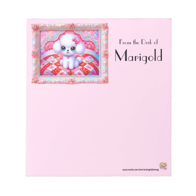 Jan's Poodle Notepad (Front)