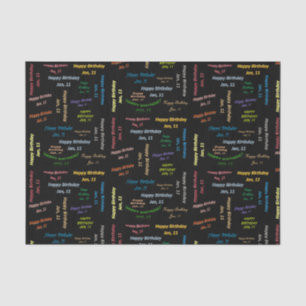 January, 11 Birthday Tissue Paper