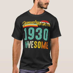 January 1930 Birthday Gift Shirt Vintage January 1
