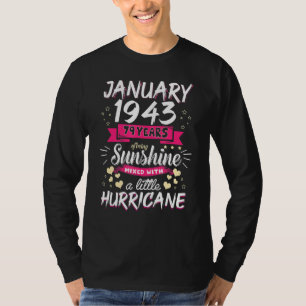 January 1943 Girl 79 Years Being Sunshine Mixed Hu T-Shirt