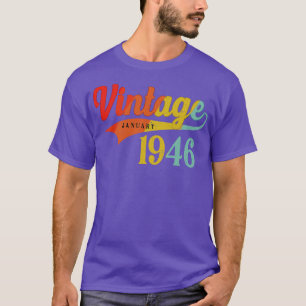 January 1946 Birthday Vintage January 1946 Awesome T-Shirt