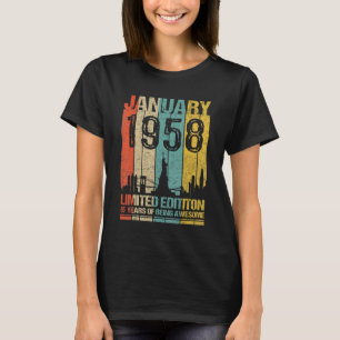 January 1958  65 Years Of Being Awesom T-Shirt
