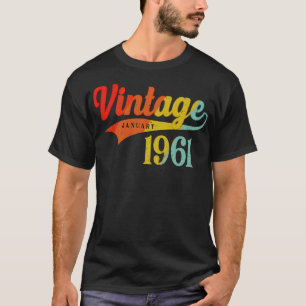 January 1961 Birthday Vintage January 1961 Awesome T-Shirt