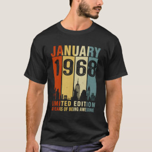 January 1968 55 Years Of Being Awesome T-Shirt