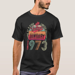 January 1973 Vintage 50 Years Old Retro 50th Birth T-Shirt
