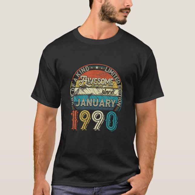 January 1990 Limited Edition Outfit Retro 32Nd Bda T-Shirt (Front)