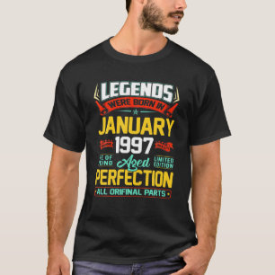 January 1997 25Th Birthday Gift 25 Year Old Men Wo T-Shirt