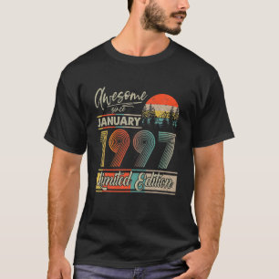 January 1997 Vintage Retro 25 Yrs Old,25Th Birthda T-Shirt