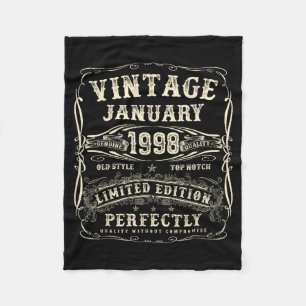 January 1998 28th Birthday For Men 28 Year Old Bda Fleece Blanket