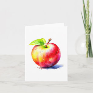 January 1 Apple Giving Day D - Watercolors Card