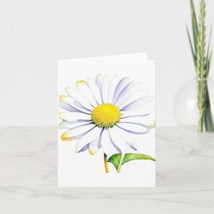January 1 Daisy Day D - Watercolors & Pen Card