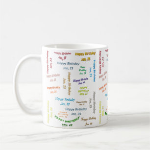 January, 23 Birthday Mug