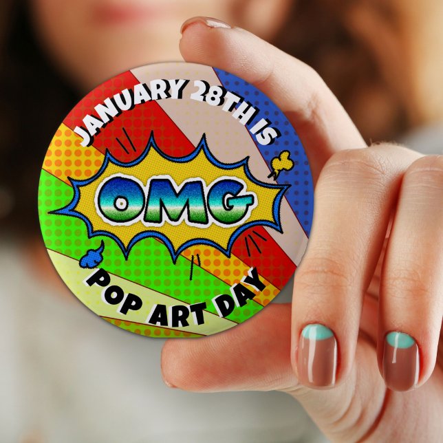 January 28th is Pop Art Day | Holiday Button (Creator Uploaded)