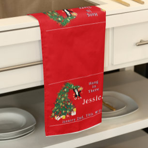 January 2nd This Will ALL Be Over Funny Christmas  Tea Towel