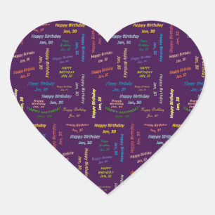 January, 30 Birthday Sticker