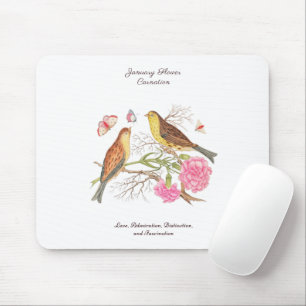 January Birth Month Flower  Birthday Gift      Mouse Pad