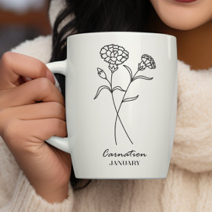 January Birth Month Flower Coffee Mug