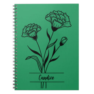 January Birth Month Flower Notebook