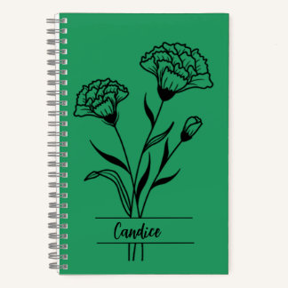 January Birth Month Flower Notebook