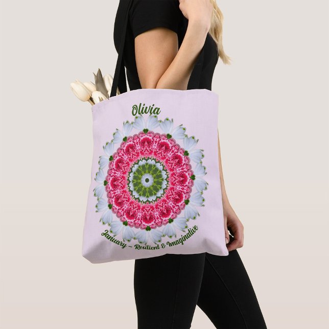 January Birth Month Flower Personalised Carryall Tote Bag (Creator Uploaded)