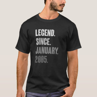 January Birthday 18th Decoration  18 Years Old Vin T-Shirt