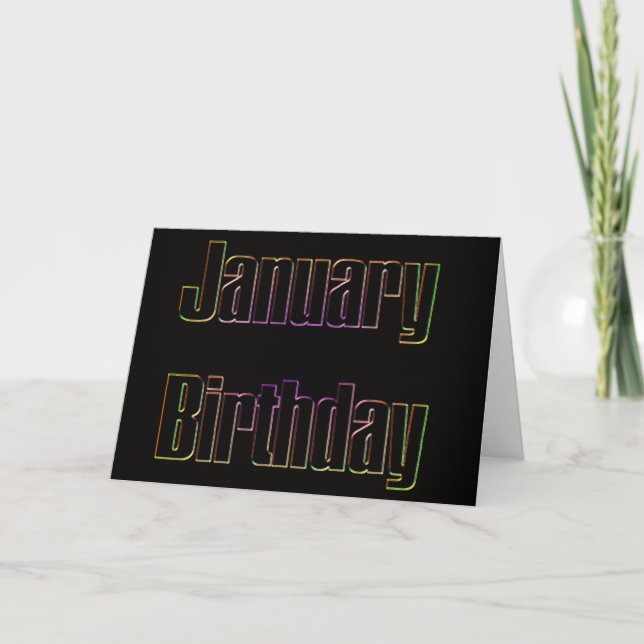 January Birthday Card (Front)
