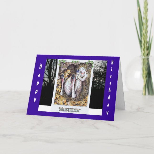 January Birthday Card Hedgehog (Front)