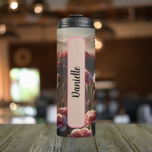 January Birthday Month Flower Carnation 16 oz Thermal Tumbler