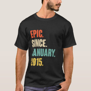 January Birthday  Vintage Epic Since January 2015 T-Shirt
