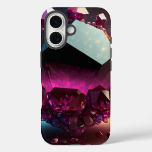 January Birthstone Garnet Glow Fantasy Crystal iPhone 16 Case