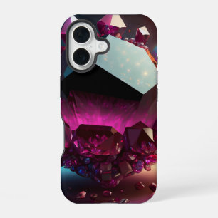 January Birthstone Garnet Glow Fantasy Crystal iPhone 16 Case
