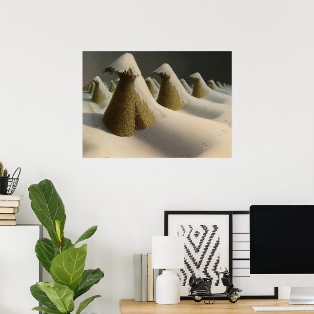 January by Grant Wood Poster (Home Office)