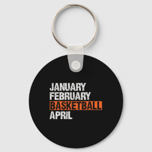 January February Basketball April Fun Apparel Vint Key Ring