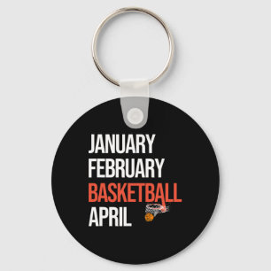 January February Basketball April March College  Key Ring
