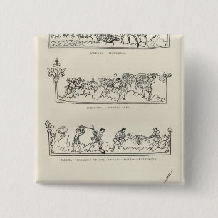 January, February, March April, The Julius 15 Cm Square Badge