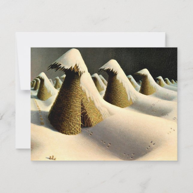 January, fine art by Grant Wood Card (Front)