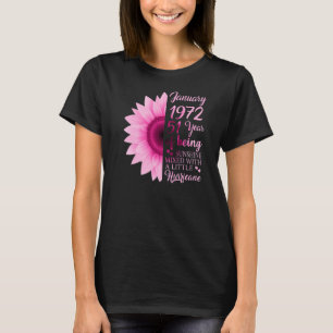 January Girl 1972 51 Years Old 51st Birthday T-Shirt